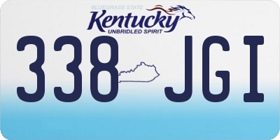 KY license plate 338JGI
