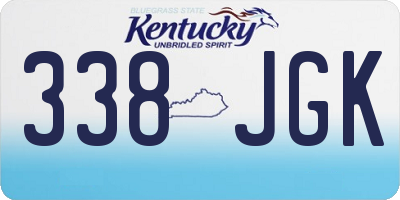 KY license plate 338JGK