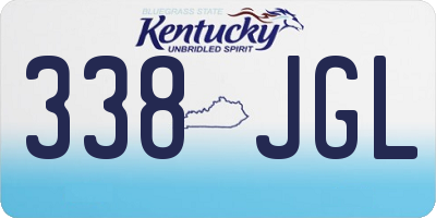KY license plate 338JGL
