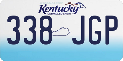 KY license plate 338JGP