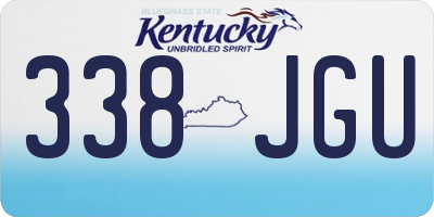 KY license plate 338JGU