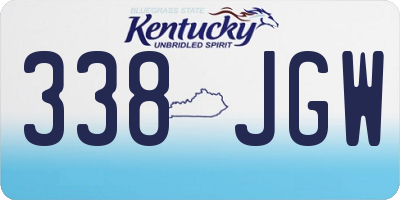 KY license plate 338JGW