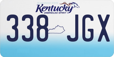 KY license plate 338JGX