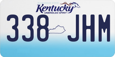 KY license plate 338JHM