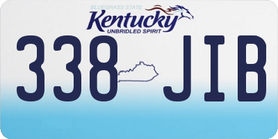 KY license plate 338JIB