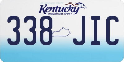 KY license plate 338JIC
