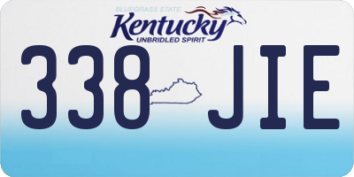 KY license plate 338JIE