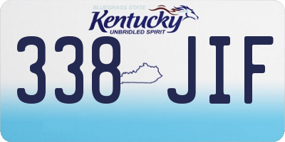 KY license plate 338JIF