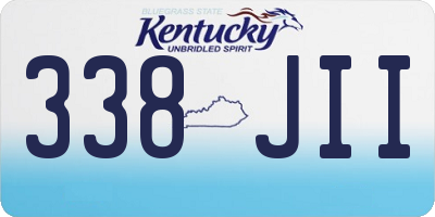 KY license plate 338JII