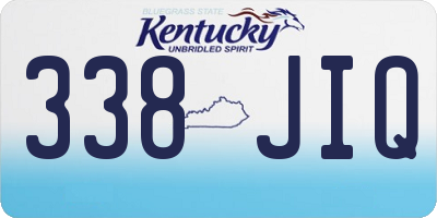 KY license plate 338JIQ