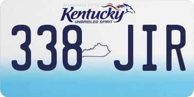 KY license plate 338JIR