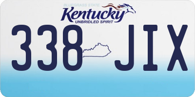 KY license plate 338JIX