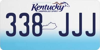 KY license plate 338JJJ