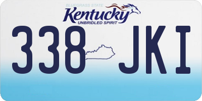KY license plate 338JKI