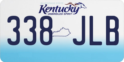 KY license plate 338JLB
