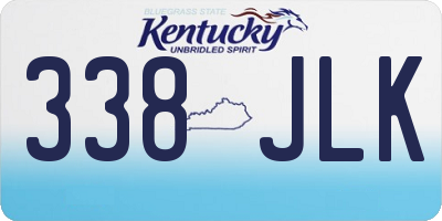KY license plate 338JLK