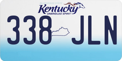 KY license plate 338JLN