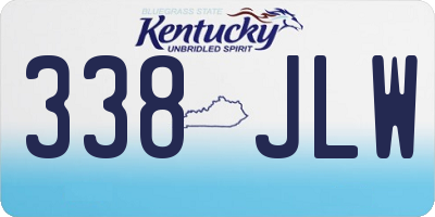 KY license plate 338JLW