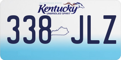KY license plate 338JLZ