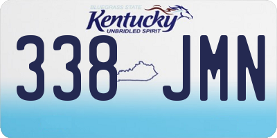 KY license plate 338JMN