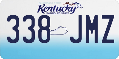KY license plate 338JMZ
