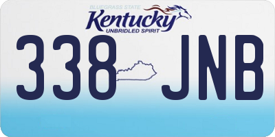 KY license plate 338JNB
