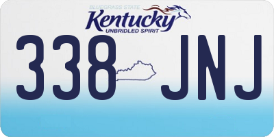 KY license plate 338JNJ
