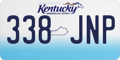 KY license plate 338JNP