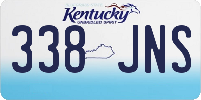KY license plate 338JNS