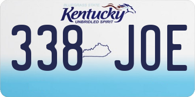 KY license plate 338JOE