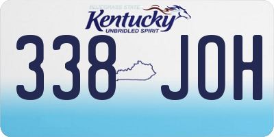 KY license plate 338JOH