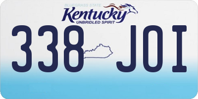 KY license plate 338JOI