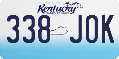 KY license plate 338JOK