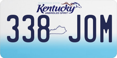 KY license plate 338JOM