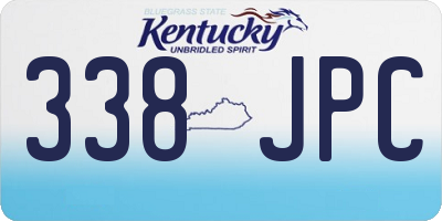 KY license plate 338JPC