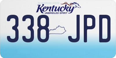 KY license plate 338JPD