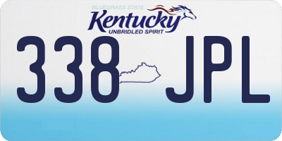 KY license plate 338JPL