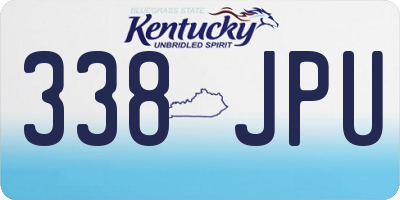 KY license plate 338JPU