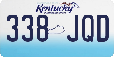 KY license plate 338JQD