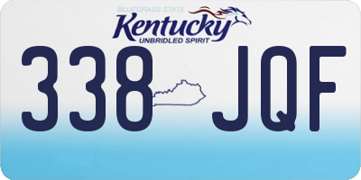 KY license plate 338JQF