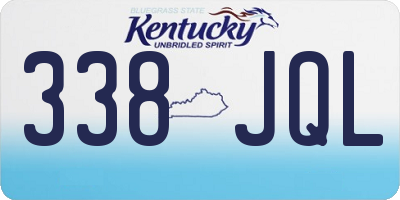 KY license plate 338JQL