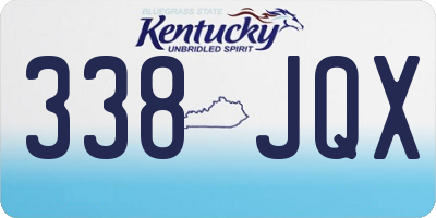 KY license plate 338JQX