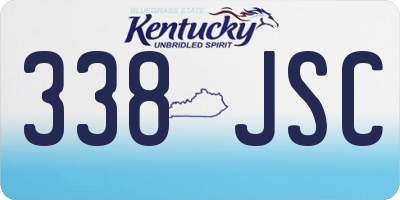 KY license plate 338JSC