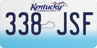 KY license plate 338JSF