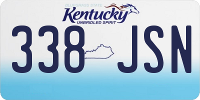 KY license plate 338JSN