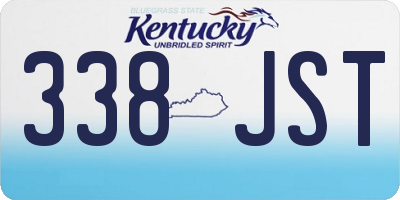 KY license plate 338JST