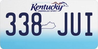 KY license plate 338JUI