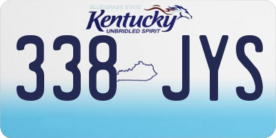 KY license plate 338JYS