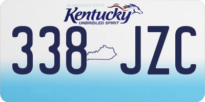 KY license plate 338JZC