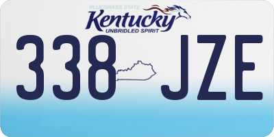 KY license plate 338JZE